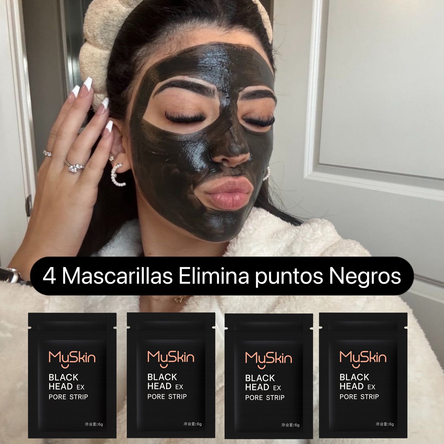 Combo Mascarillas: Collagen peel Mask + 4 Black Mask