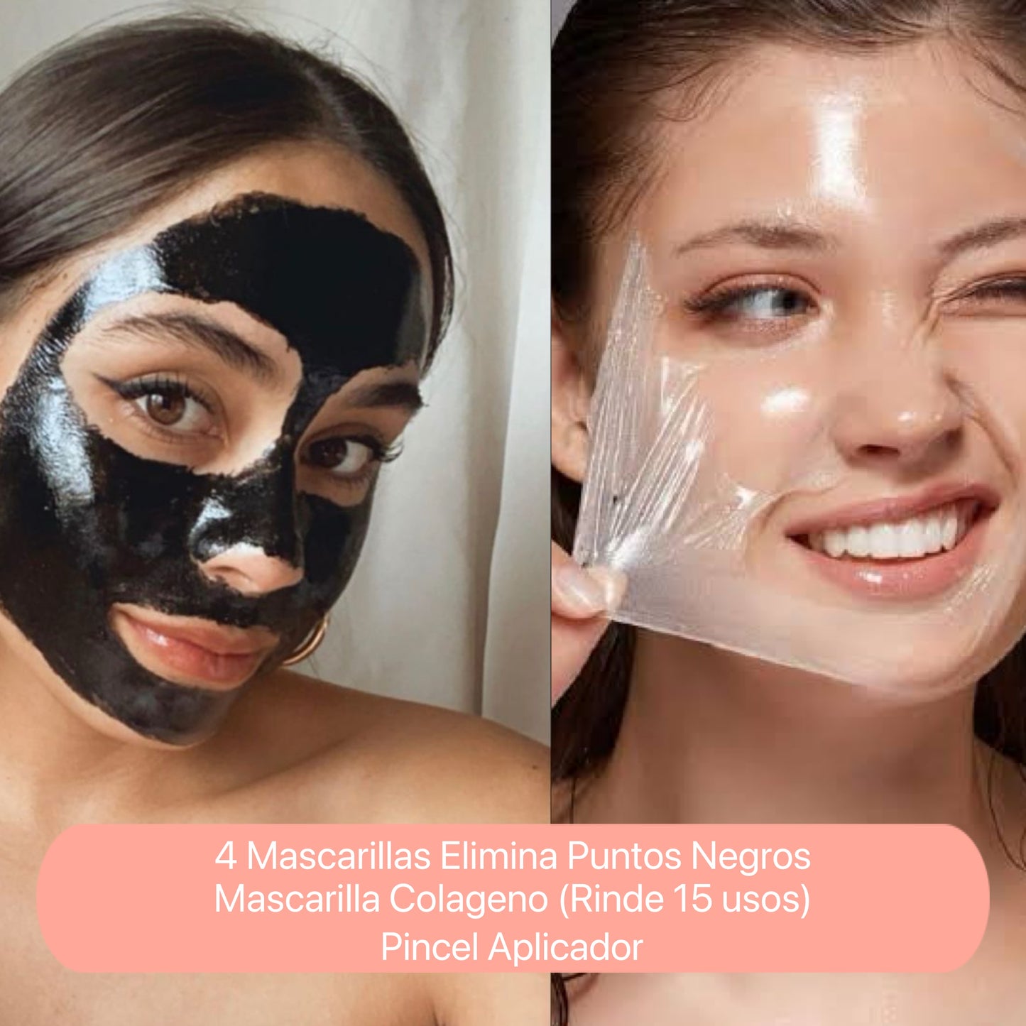 Combo Mascarillas: Collagen peel Mask + 4 Black Mask