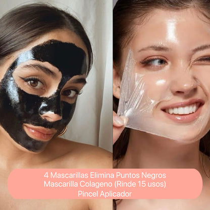 Combo Mascarillas: Collagen peel Mask + 4 Black Mask